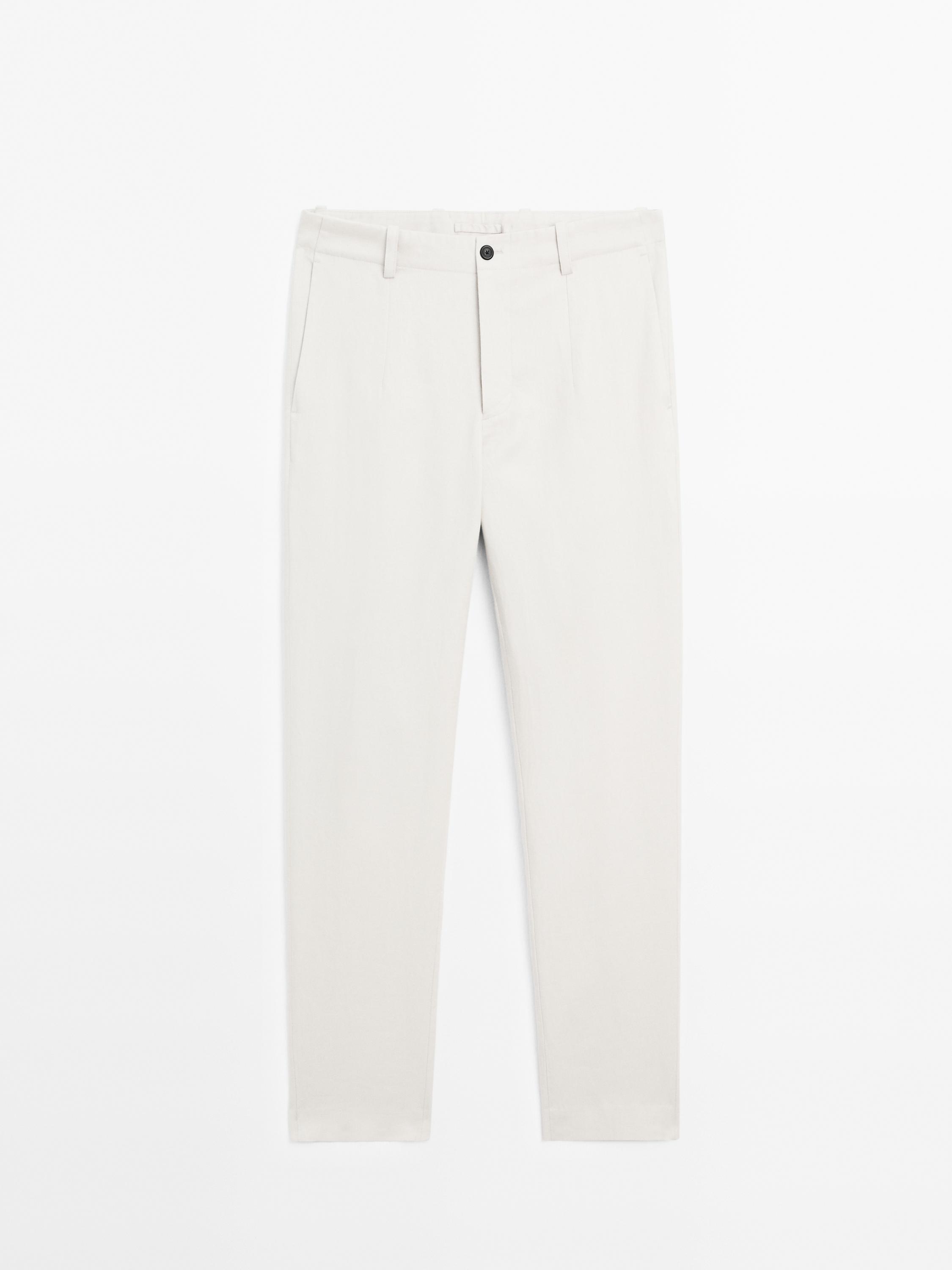 100% linen trousers
